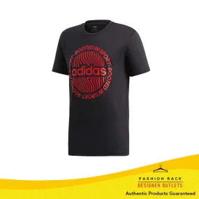 Adidas Circled Graphic Tee Black / Active Maroon