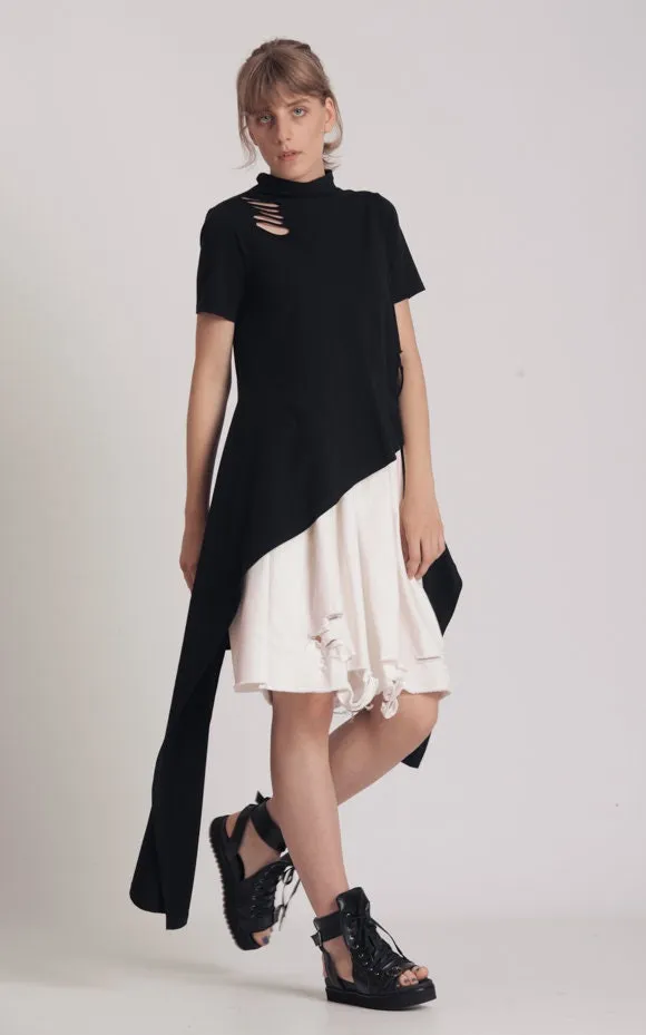 Asymmetrical Black Tunic