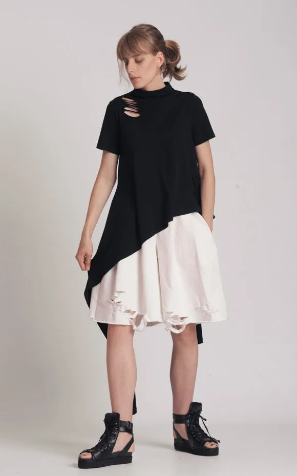 Asymmetrical Black Tunic