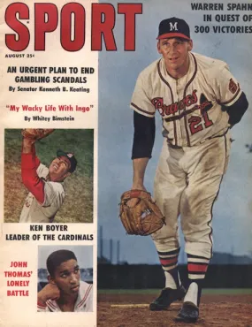 August 1961 Sport Cover (Warren Spahn, Atlanta Braves)