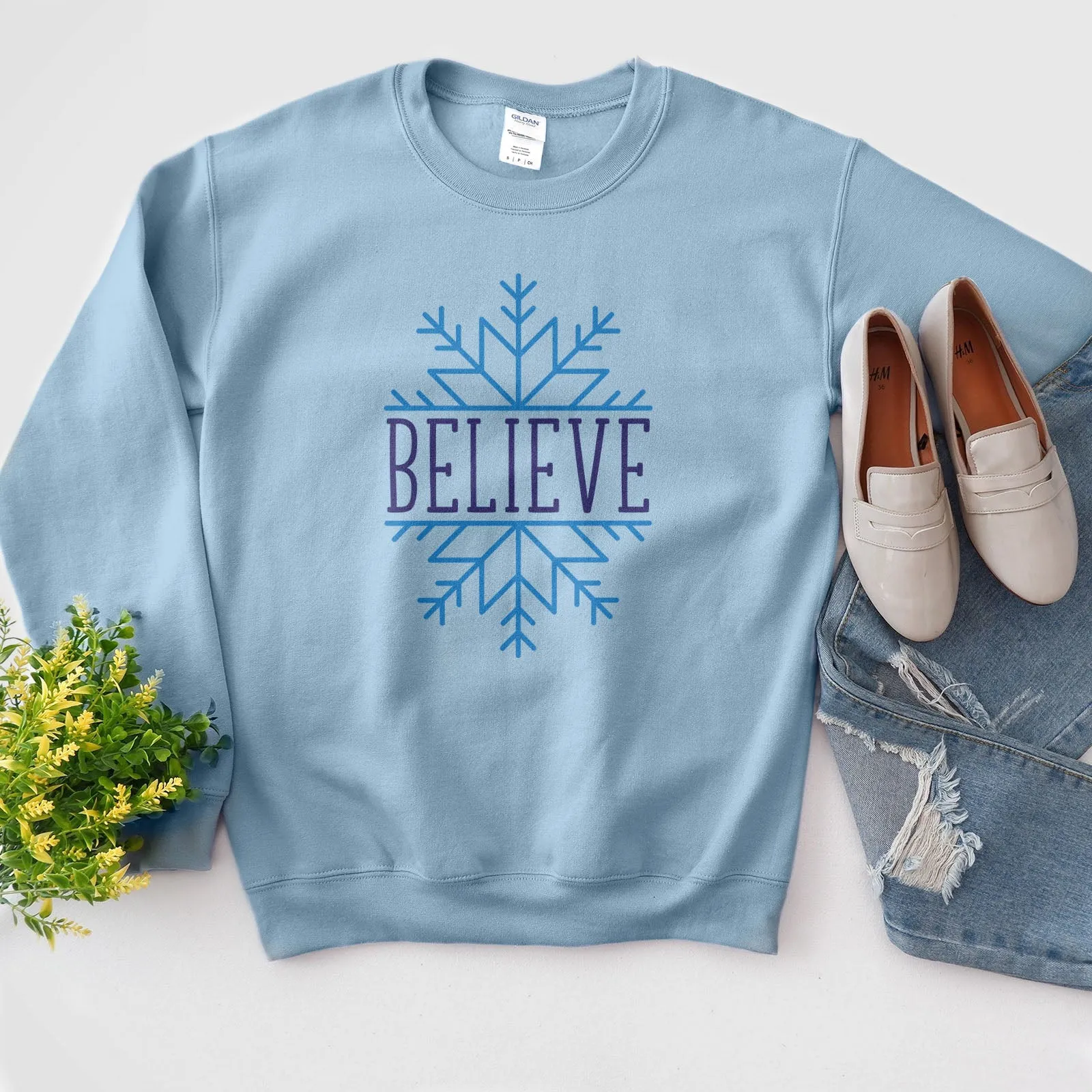 Believe Snowflake Sweatshirt