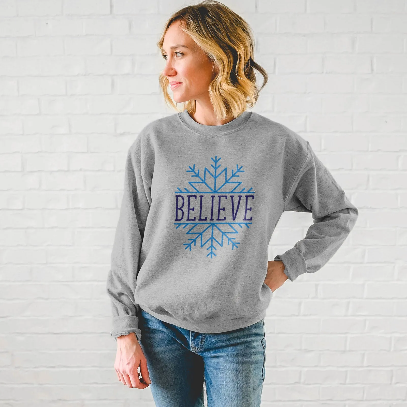 Believe Snowflake Sweatshirt