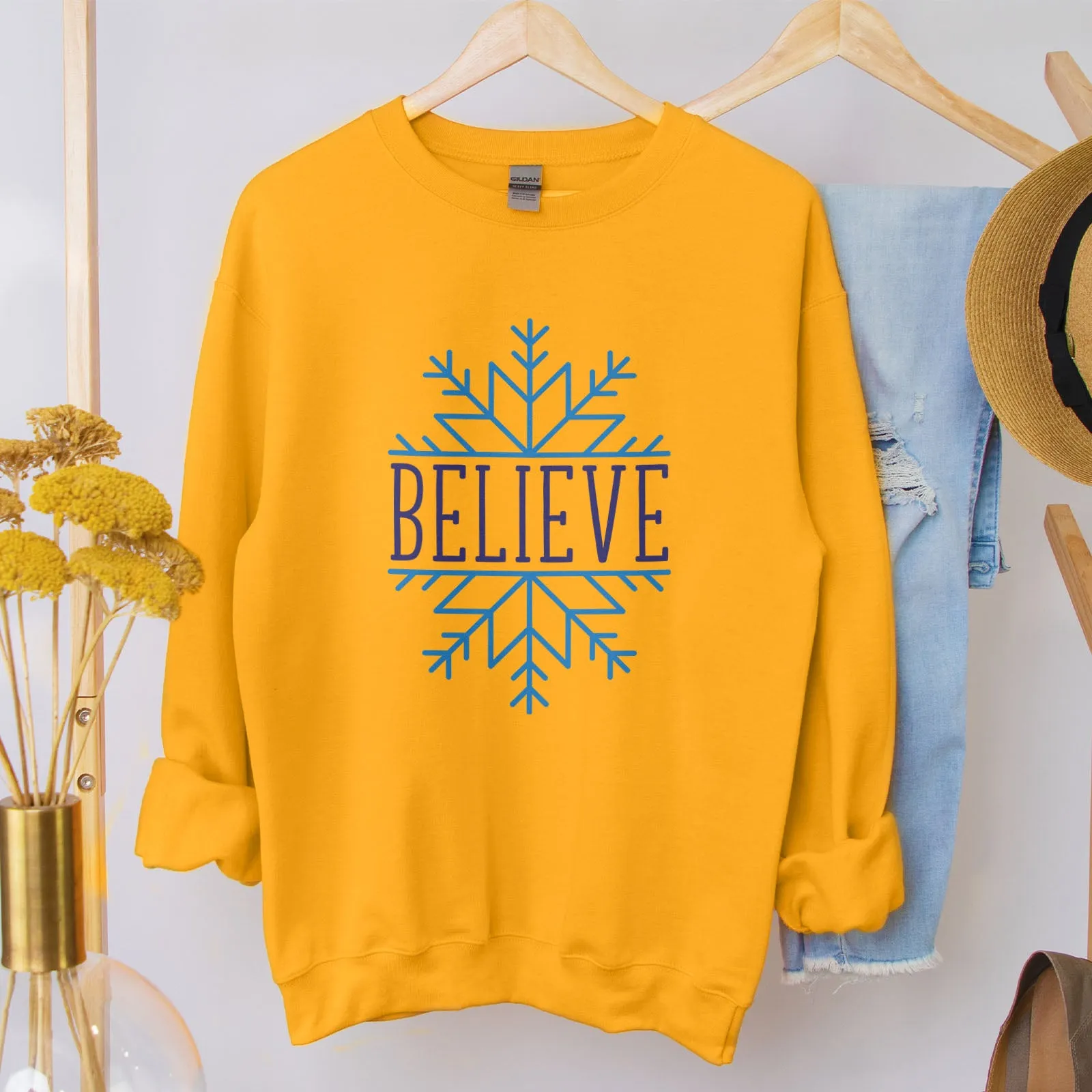 Believe Snowflake Sweatshirt