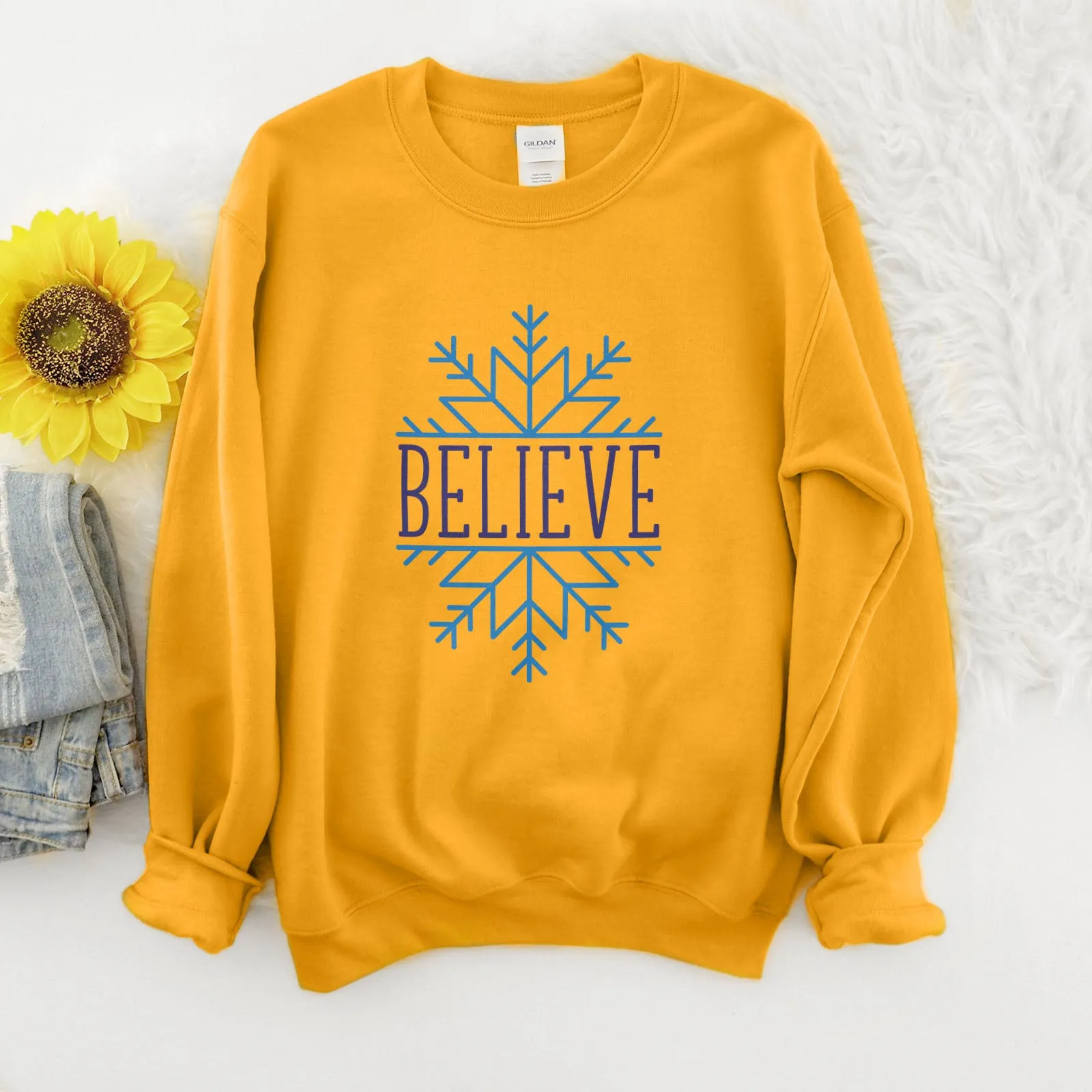 Believe Snowflake Sweatshirt