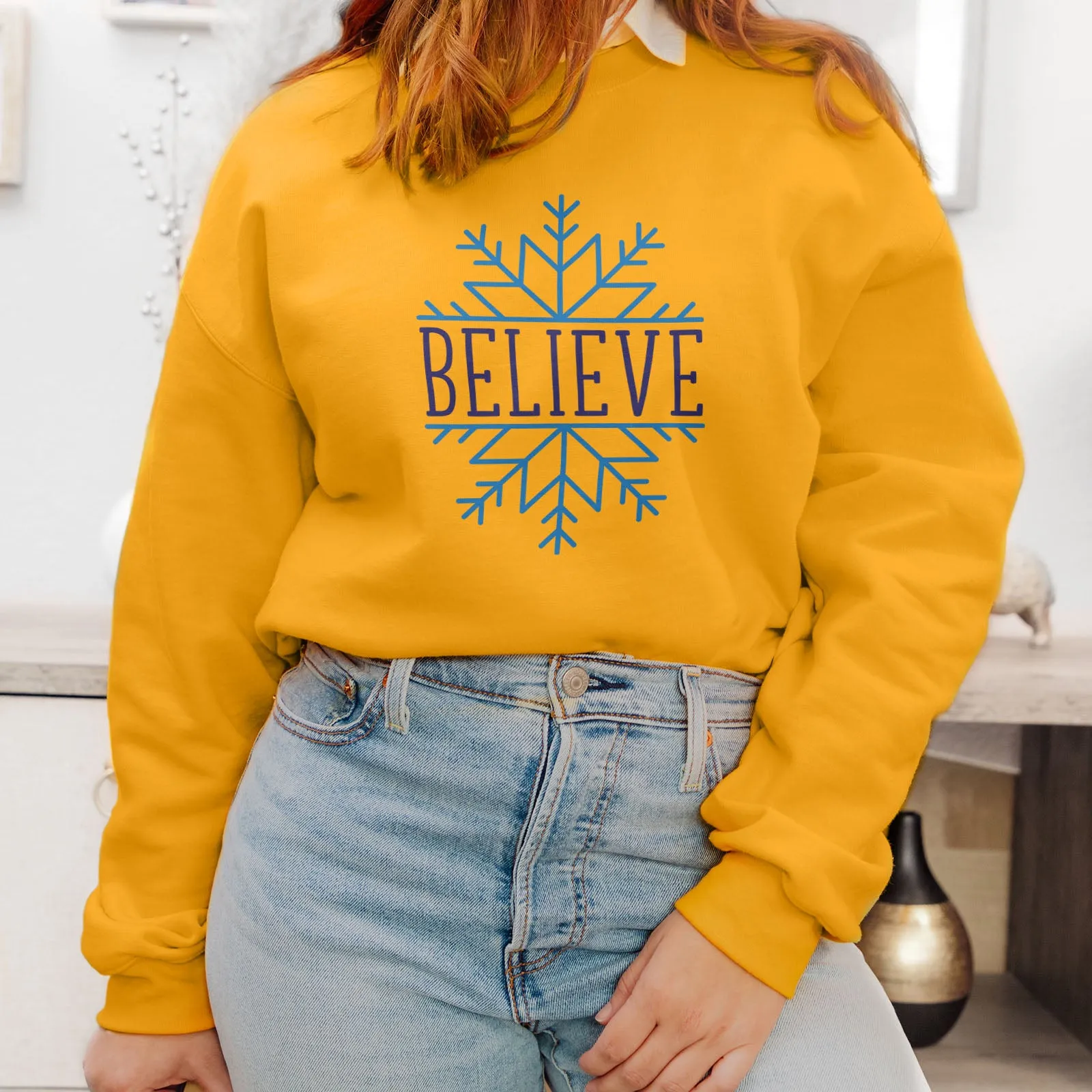 Believe Snowflake Sweatshirt