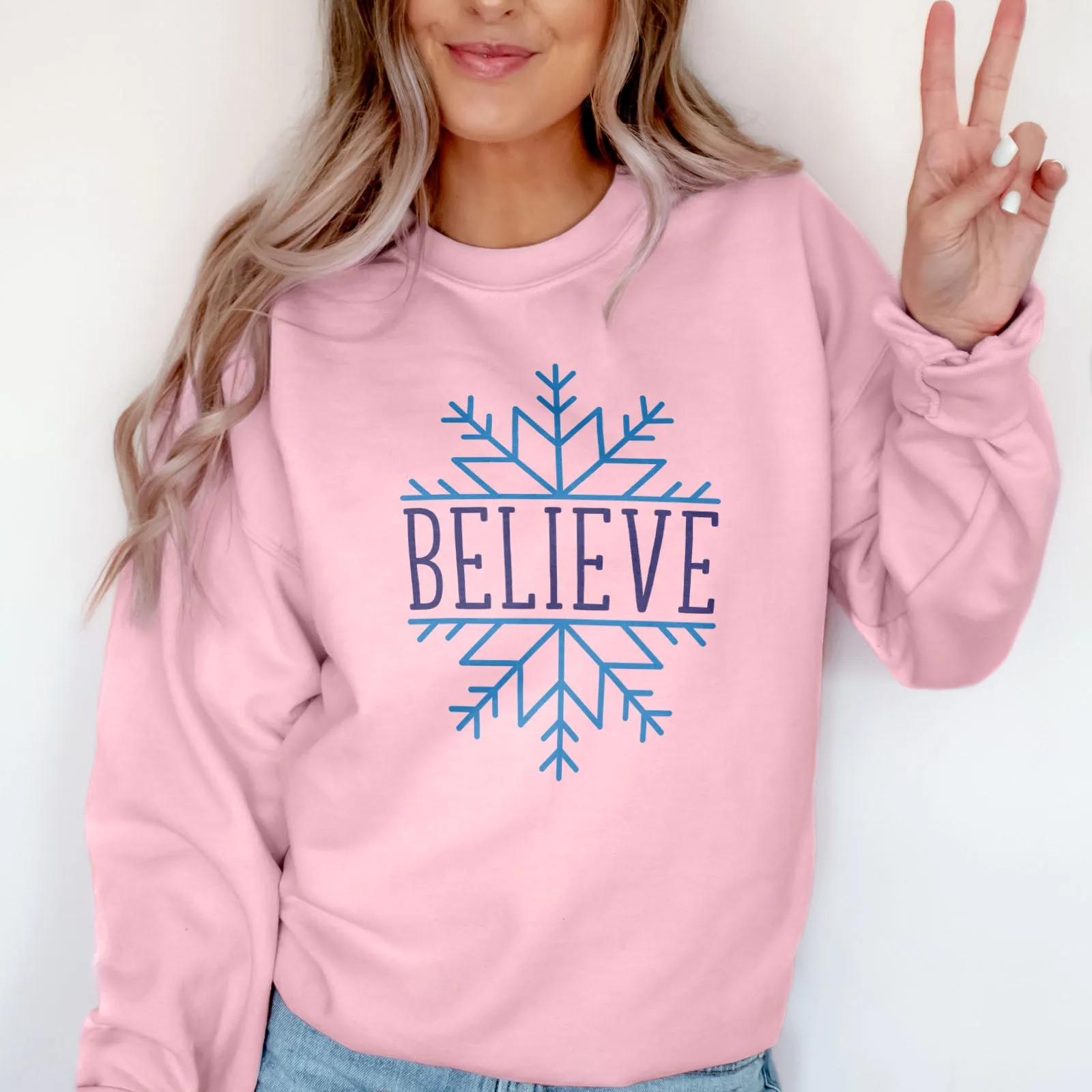 Believe Snowflake Sweatshirt