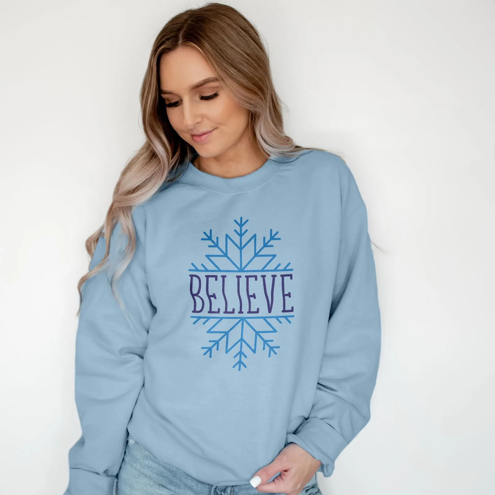 Believe Snowflake Sweatshirt