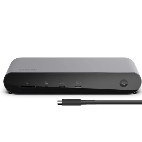 BELKIN Pro Thunderbolt 4 Dock  2xThunderbolt 4, 2xHDMI2.0, USB-C, 4xUSB-A, SD, Audio, Gigabit Ethernet