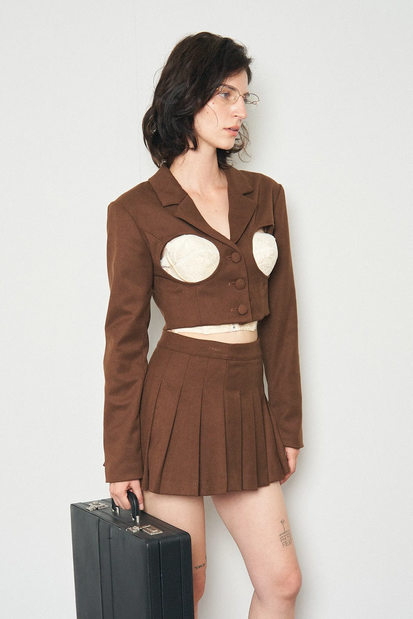 Breastfeeding Business Blazer Brown