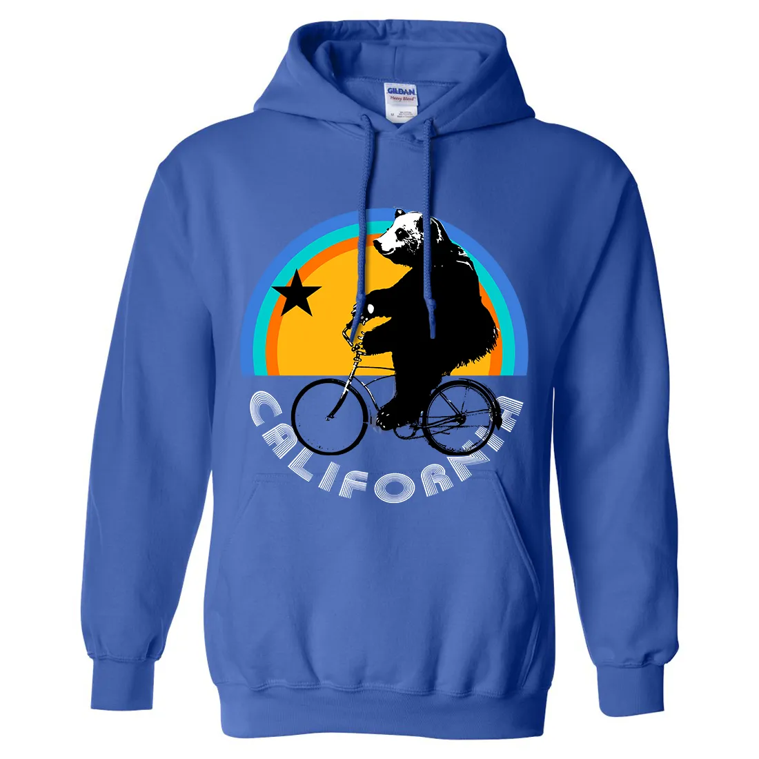 California Bear On Bike Sweatshirt Hoodie