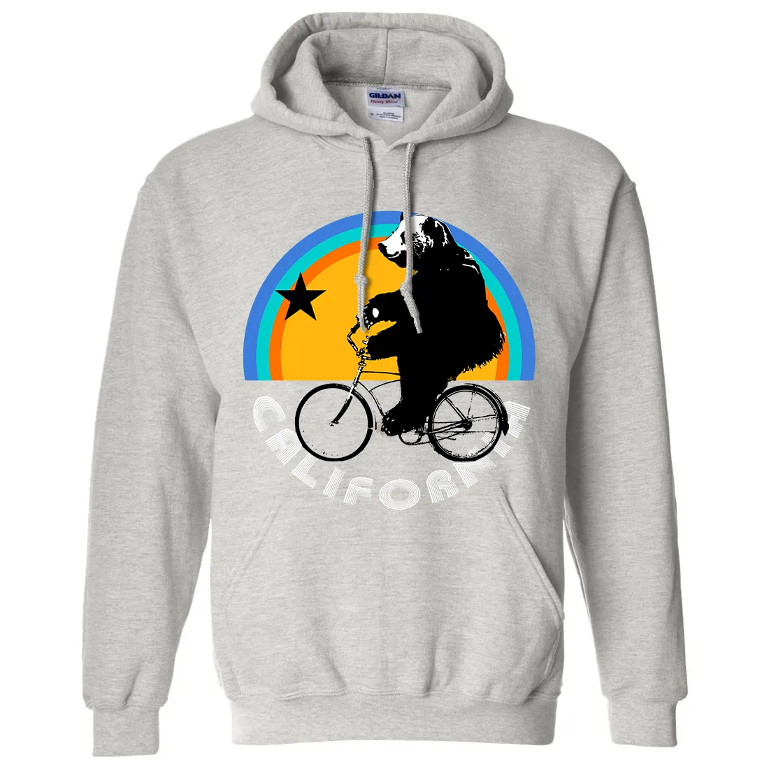 California Bear On Bike Sweatshirt Hoodie