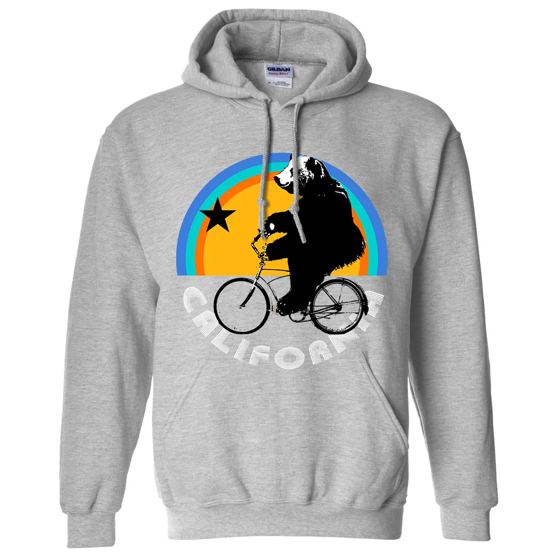 California Bear On Bike Sweatshirt Hoodie