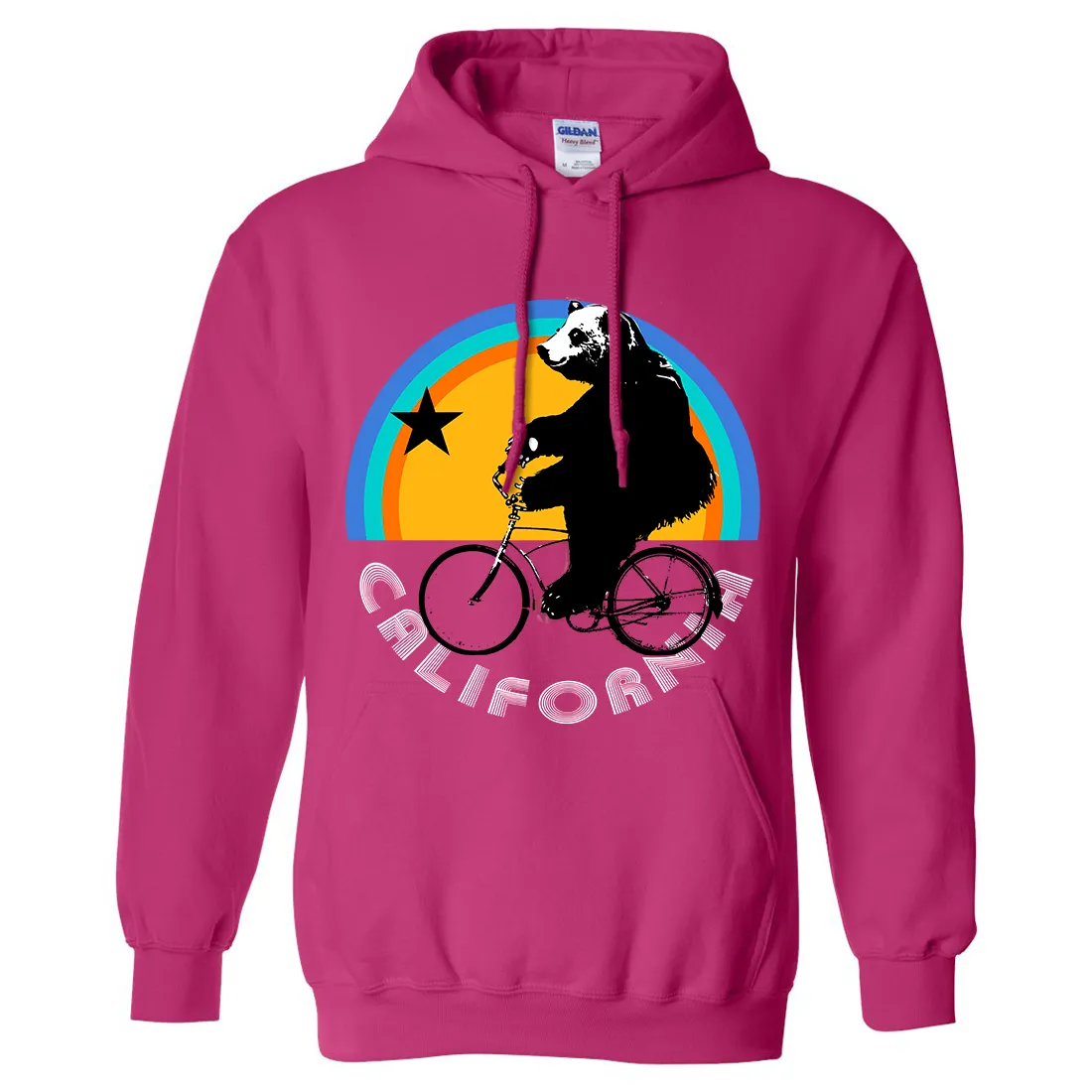 California Bear On Bike Sweatshirt Hoodie