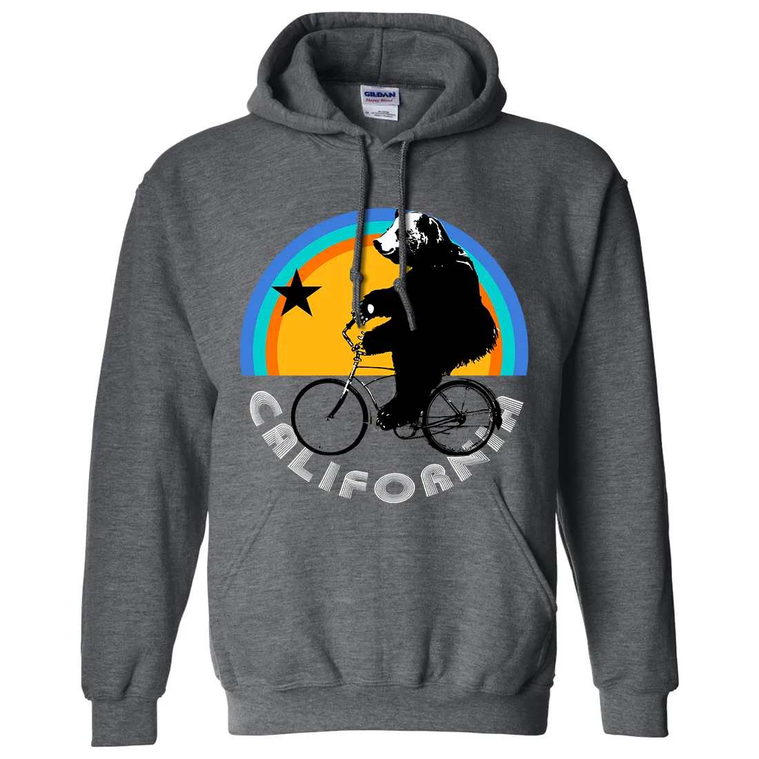 California Bear On Bike Sweatshirt Hoodie