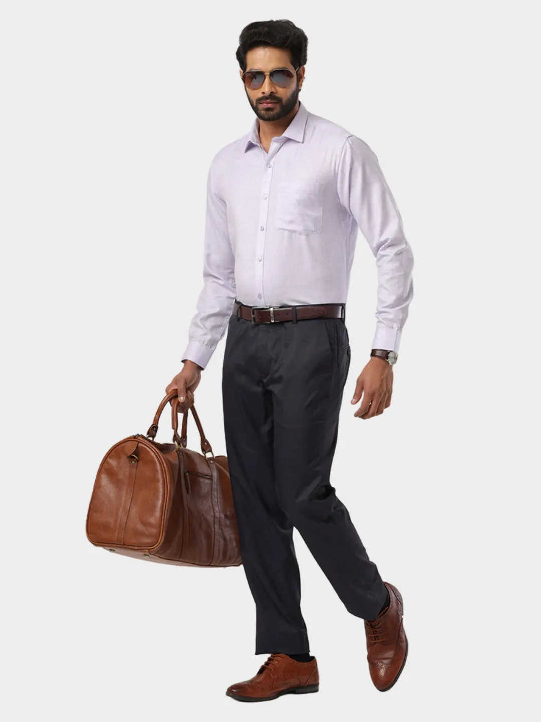 Cardiff - Purple Formal Shirt For Men | Ariser