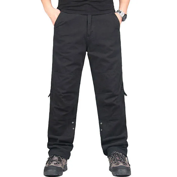 Casual Cotton Overalls Multi Pockets Men Pants