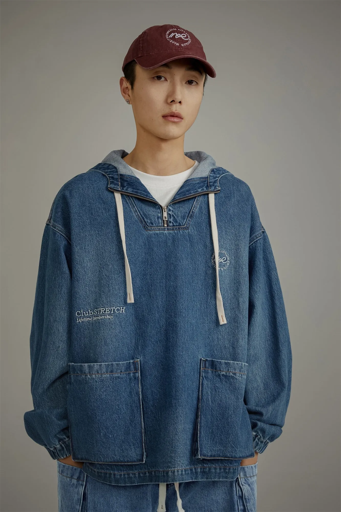 Club Stretch Denim Pocket Anorak Jacket