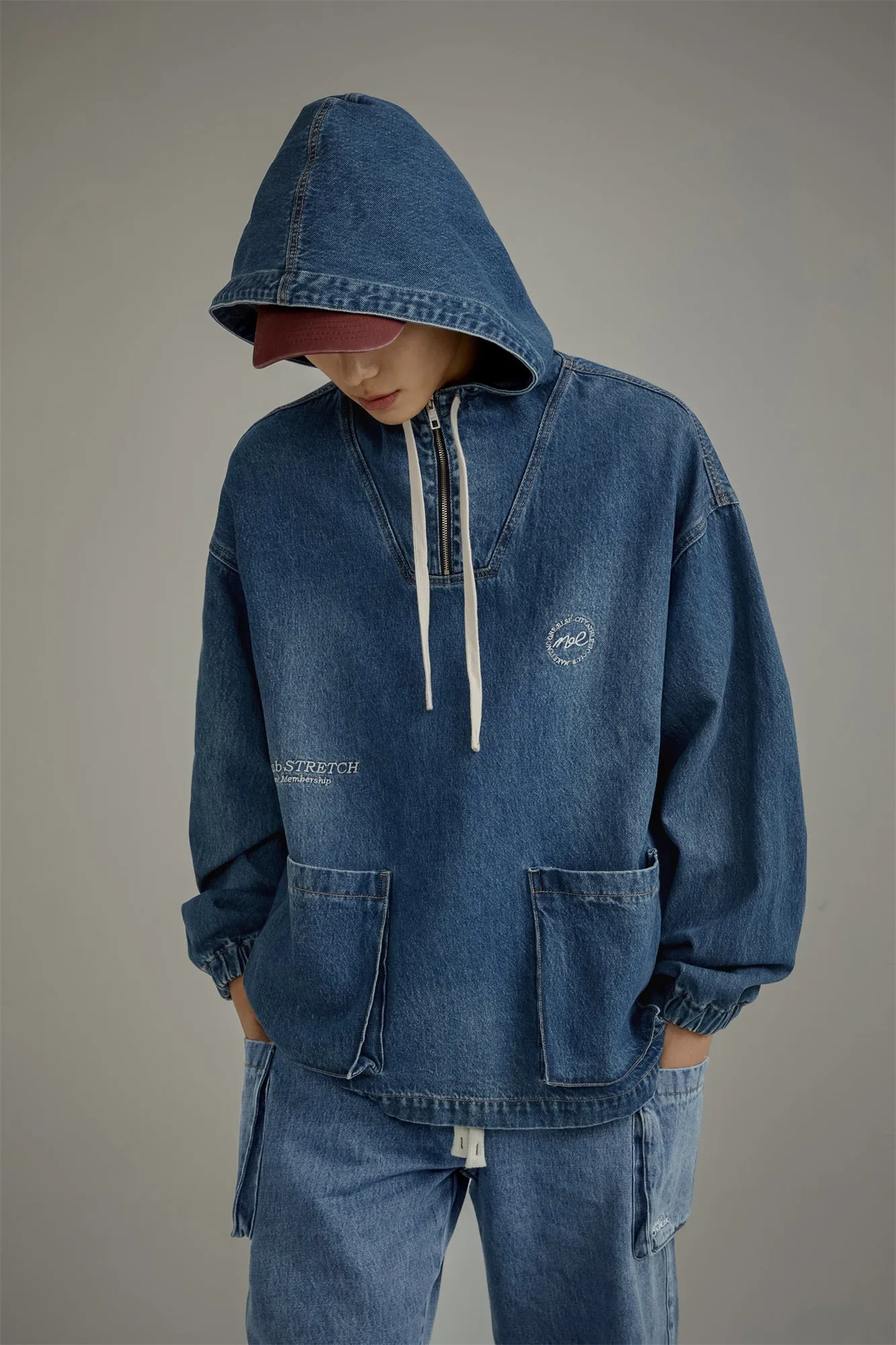 Club Stretch Denim Pocket Anorak Jacket