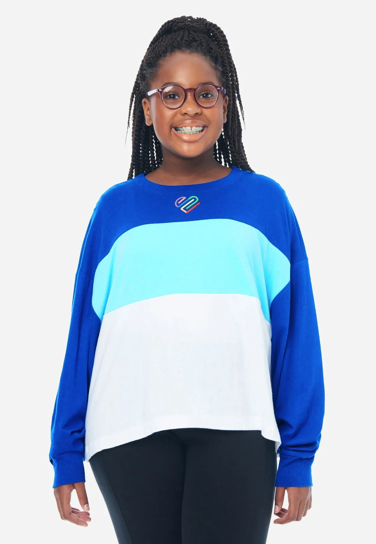 Color Block Crop Sweatshirt