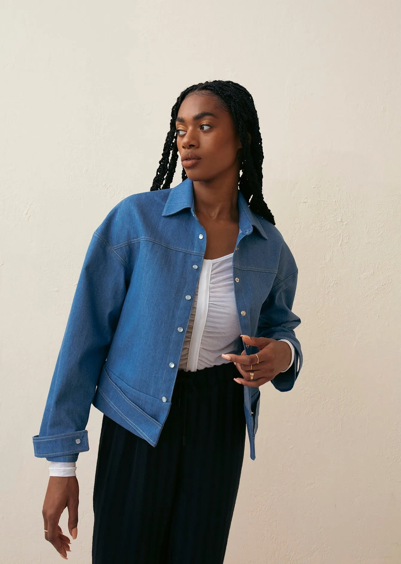 Criss Cross Denim Jacket