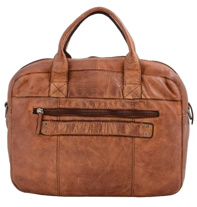 Dakar Vintage Leather 13" Laptop Bag | Camel