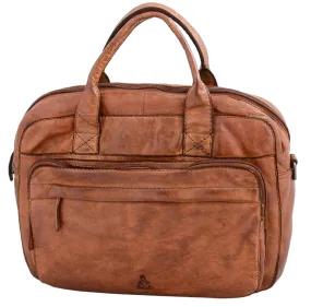 Dakar Vintage Leather 13" Laptop Bag | Camel