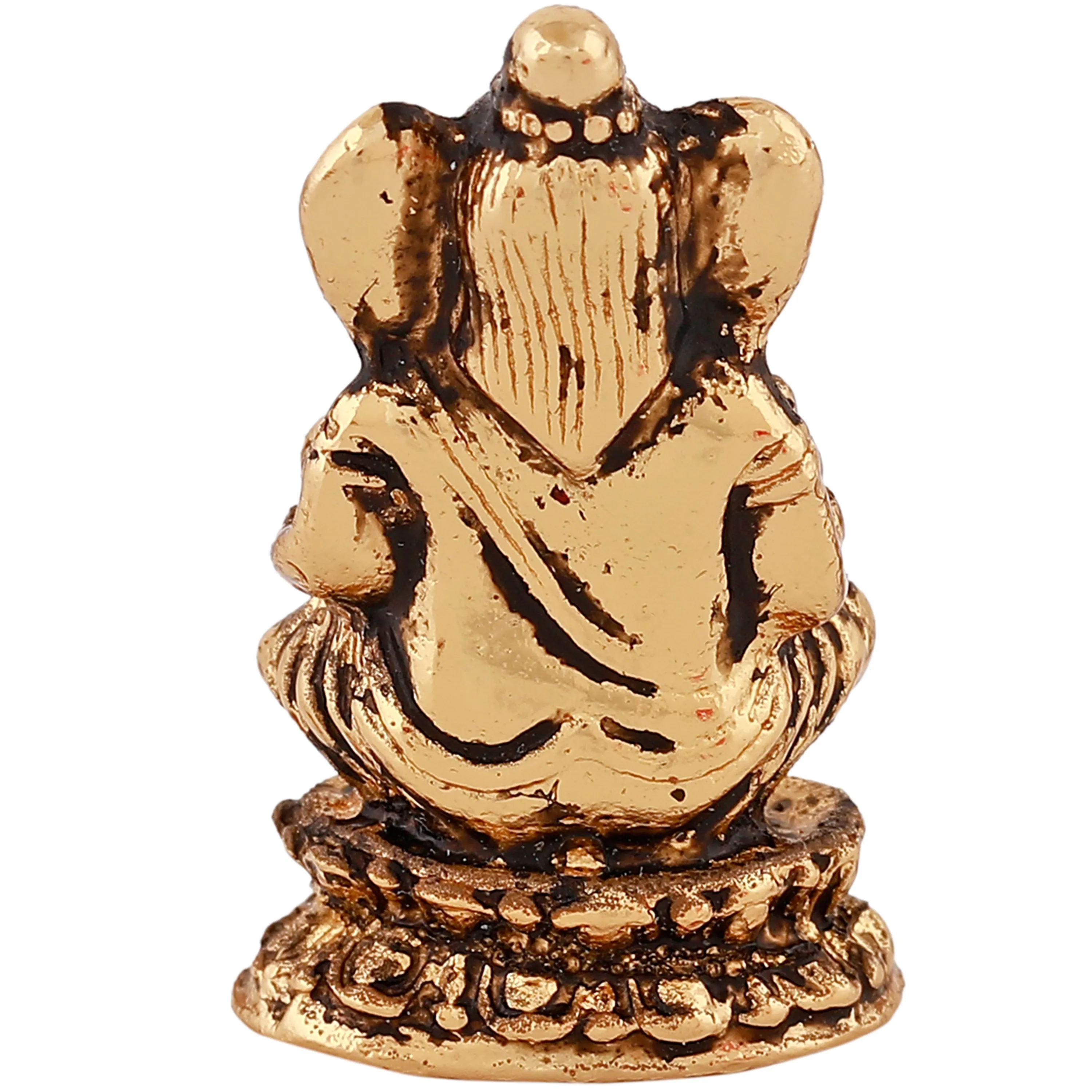 Estele Gold Plated Antique Spiritual Lord Ganesh Idol for Gifts & House Warming/Home/Office Decors.