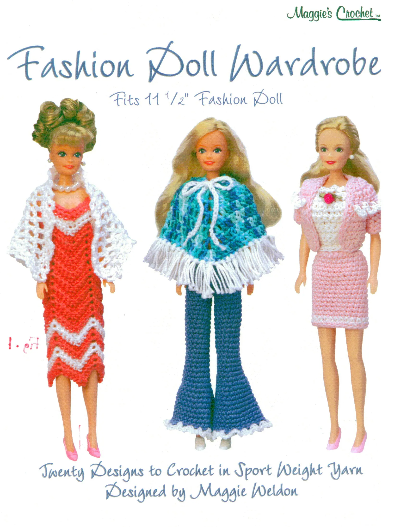 Fashion Doll Wardrobe Crochet Pattern Leaflet