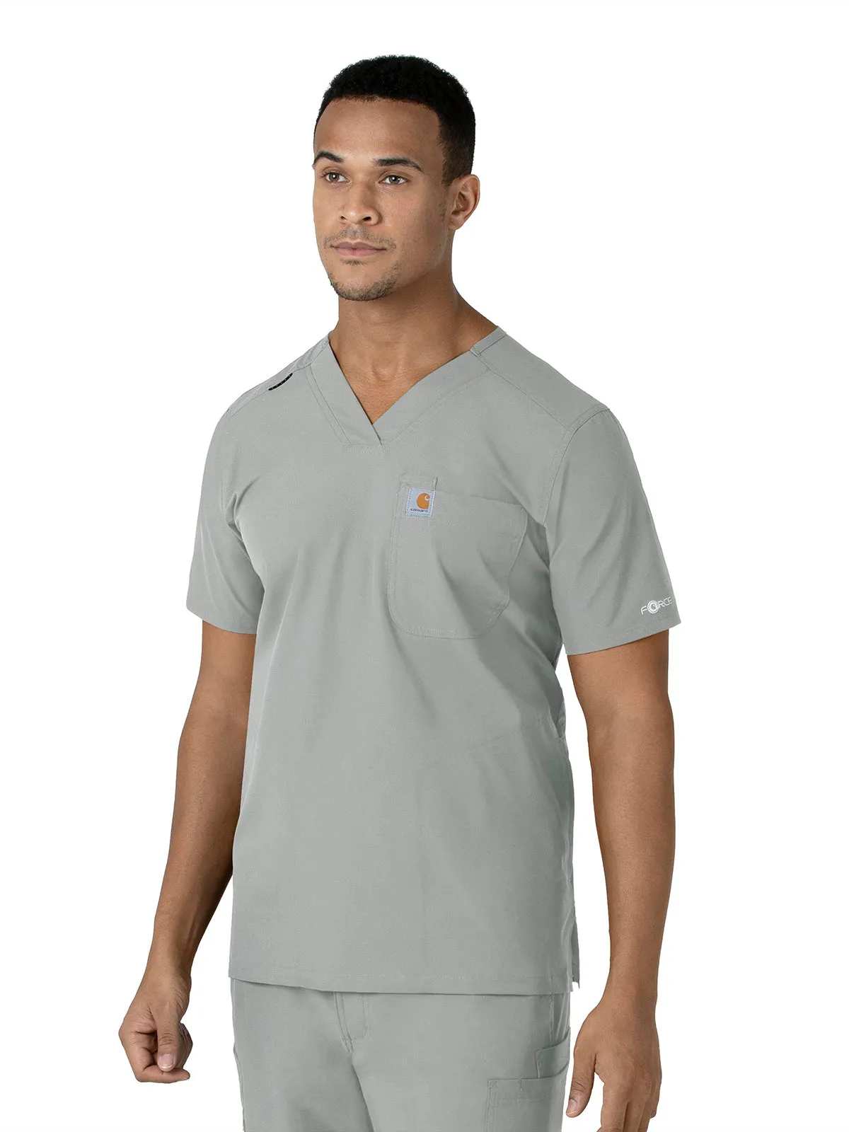 Force Essentials - Men's V-Neck Shirttail Scrub Top