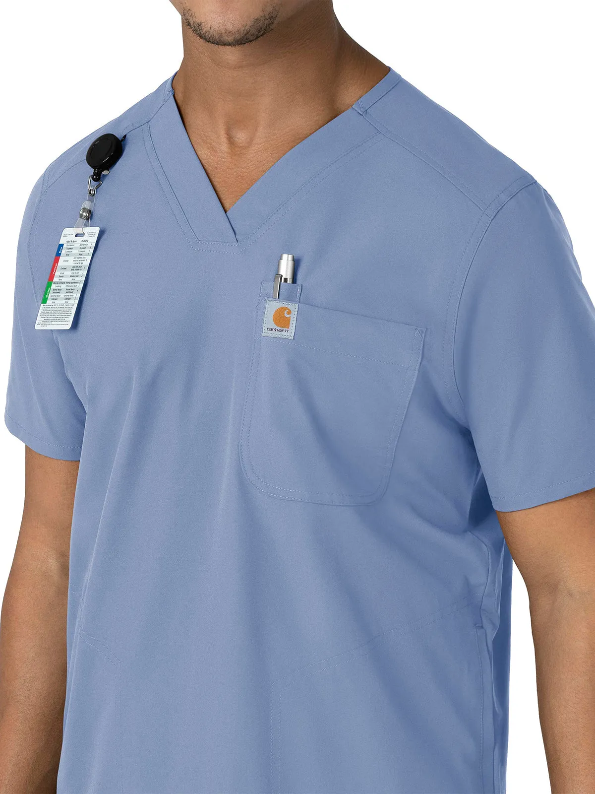 Force Essentials - Men's V-Neck Shirttail Scrub Top