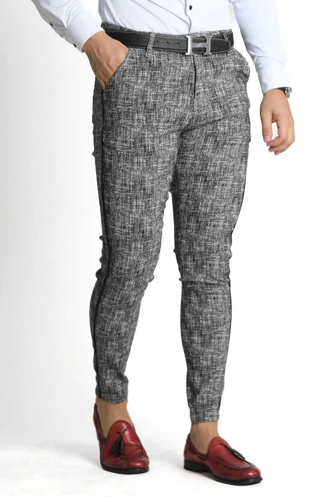 Graphite Grey Slim Fit Dress Pants