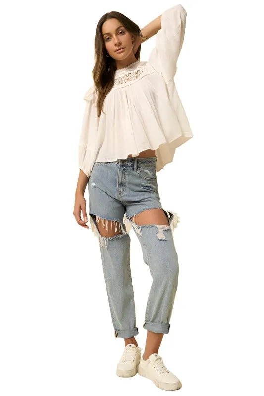 High Rise Straight Jeans