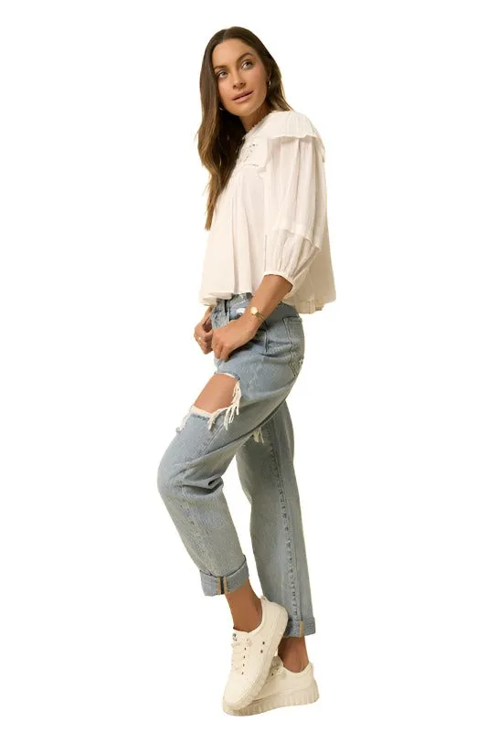 High Rise Straight Jeans