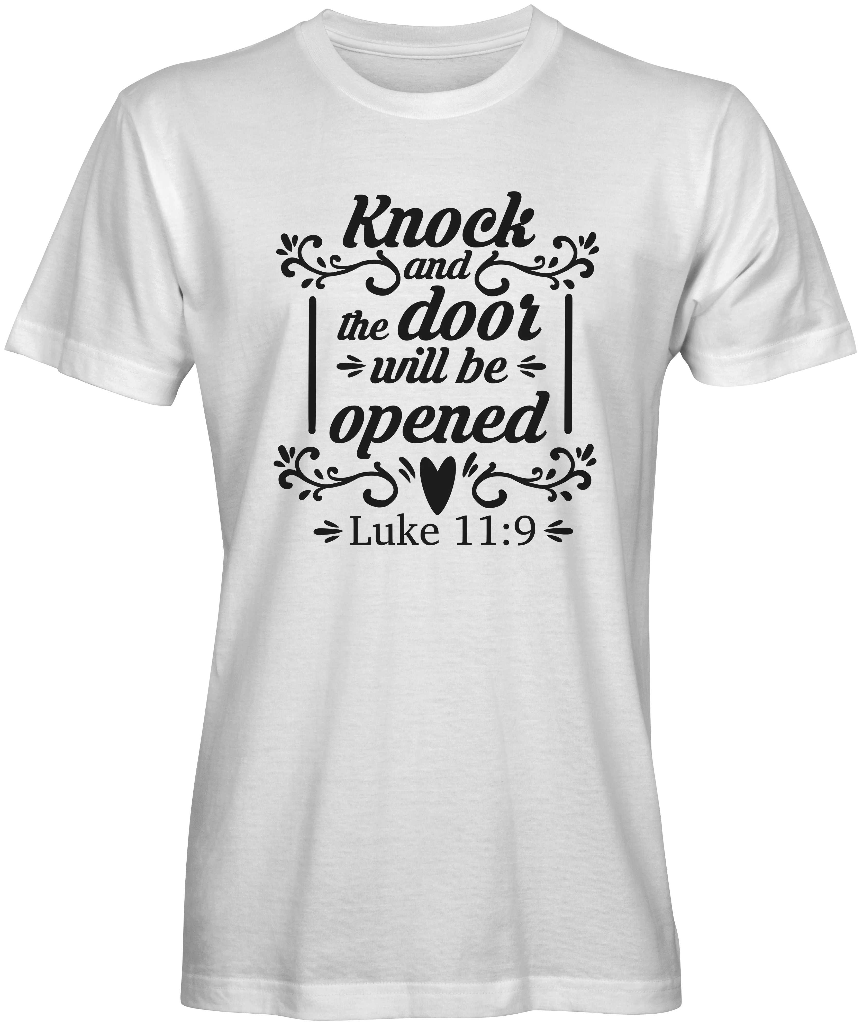 Knock and the Door Will Be Opened Bible Verse T-shirts