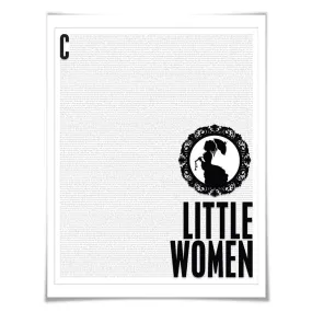 Little Women by Louisa May Alcott. Literary Art Print. 4 Sizes. Literature Poster. Book Art