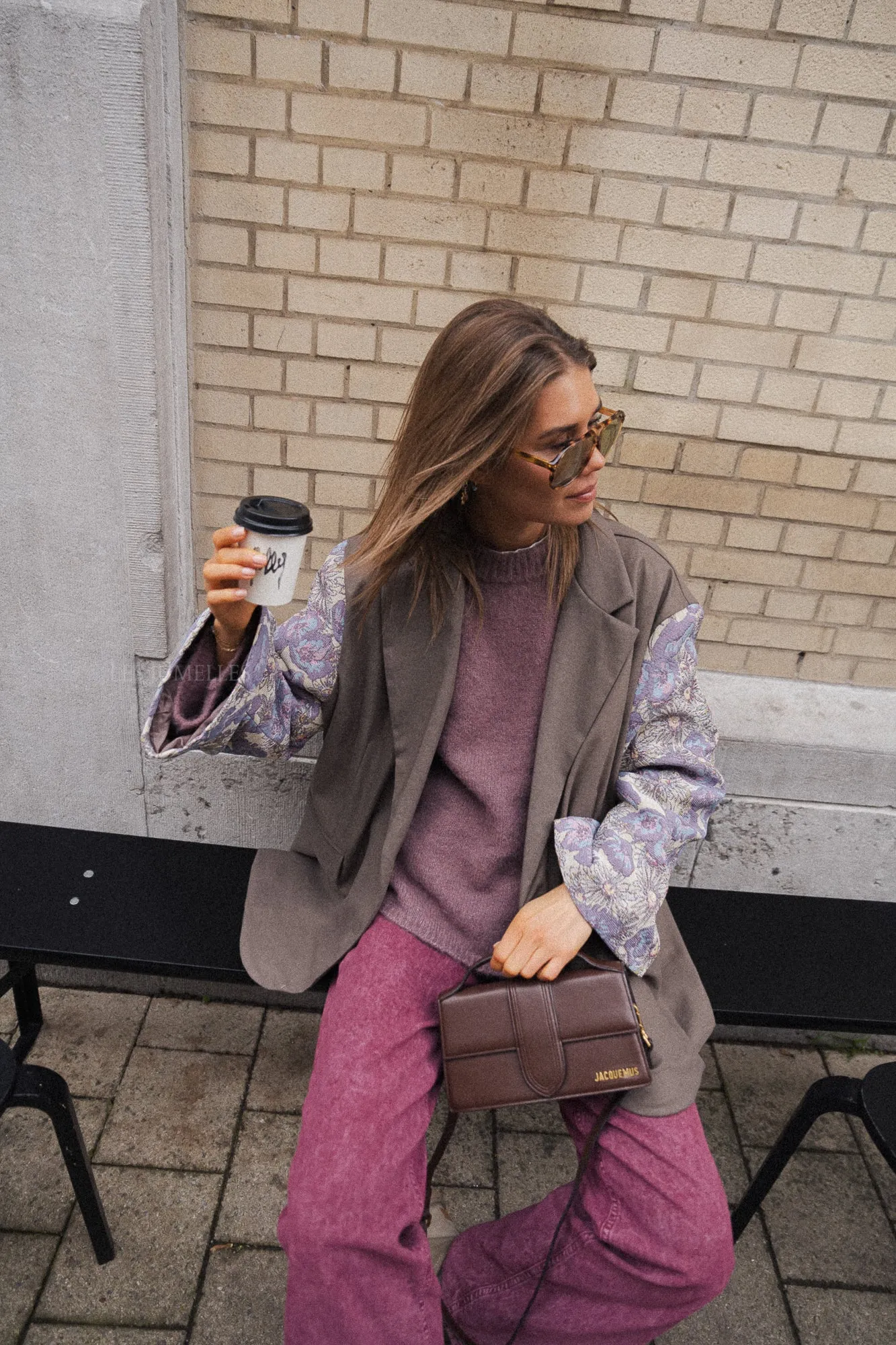 Madeline blazer taupe/lilac