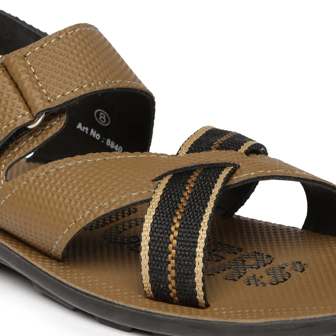 Men's Beige Slickers Sandals