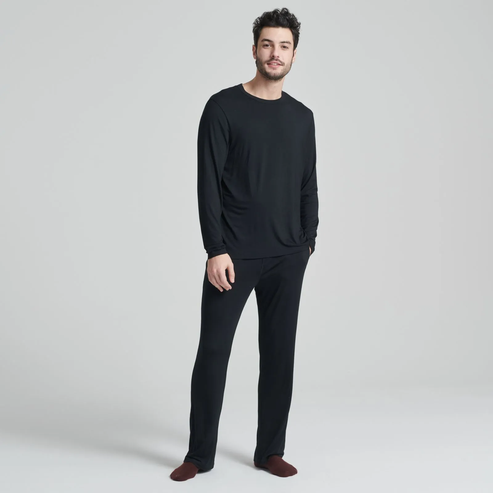 Men's Long Sleeve Tee-Pajama Pant Set