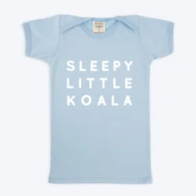 Organic Baby Sleepy Koala Blue T-shirt