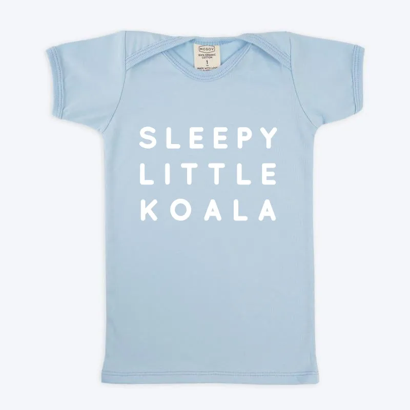 Organic Baby Sleepy Koala Blue T-shirt