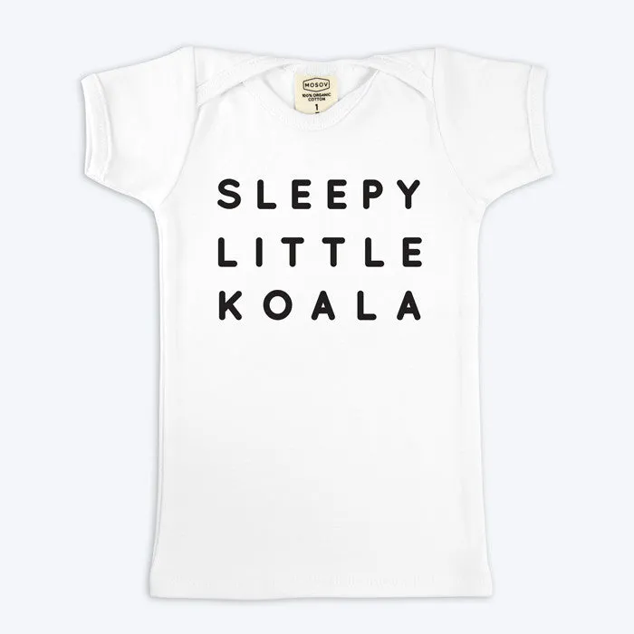 Organic Baby Sleepy Koala White T-shirt