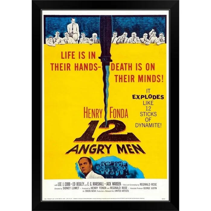 "12 Angry Men (1957)" Black Framed Print