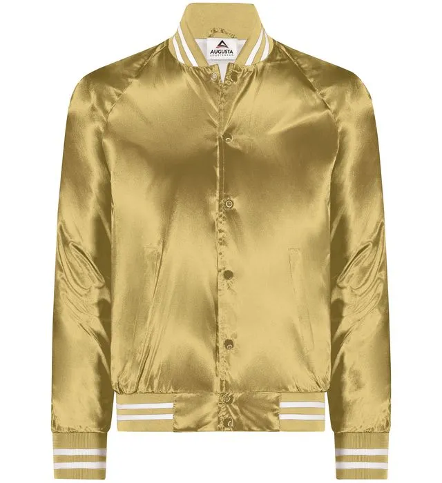 Satin Sinfonia Line Jacket, Metallic Gold