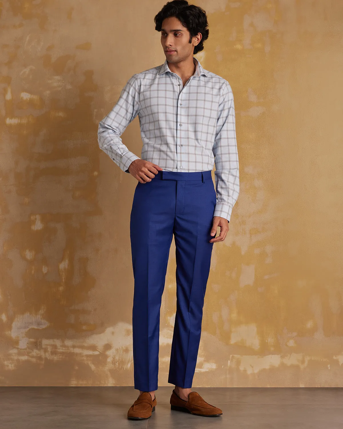 Somelos Whispering Blue Checked Shirt