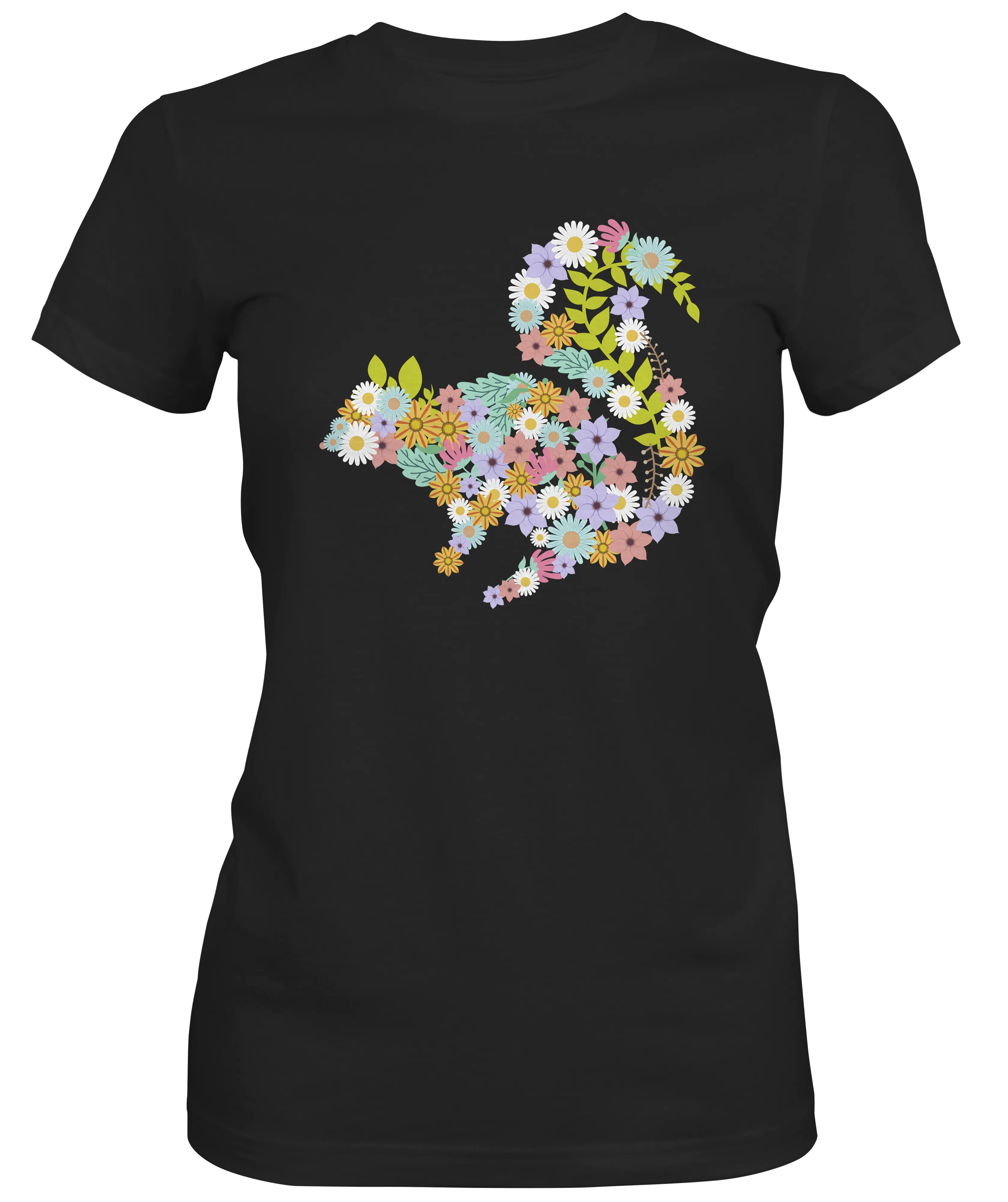 Squirrel Flowers Ladies T-shirts